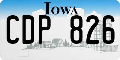 IA license plate CDP826