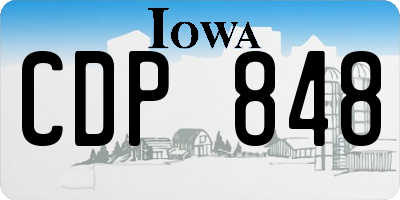 IA license plate CDP848