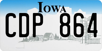 IA license plate CDP864