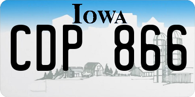 IA license plate CDP866