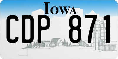 IA license plate CDP871