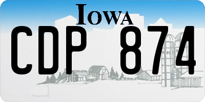 IA license plate CDP874