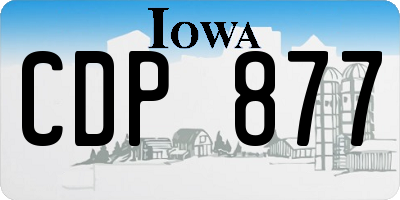 IA license plate CDP877