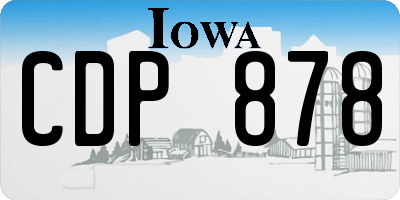 IA license plate CDP878