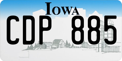 IA license plate CDP885