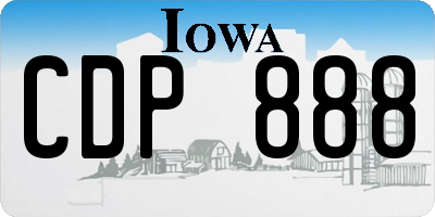 IA license plate CDP888