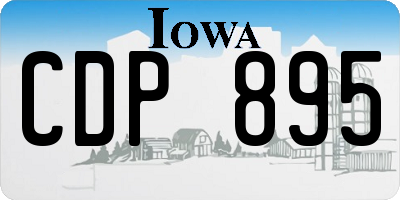 IA license plate CDP895