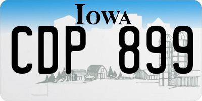 IA license plate CDP899