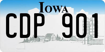 IA license plate CDP901