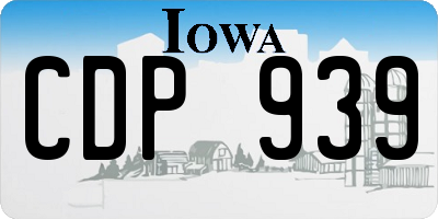 IA license plate CDP939