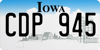 IA license plate CDP945