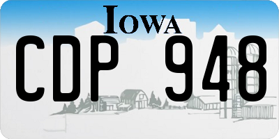 IA license plate CDP948