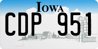 IA license plate CDP951