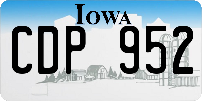 IA license plate CDP952