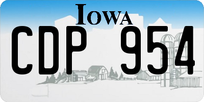 IA license plate CDP954