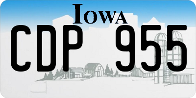 IA license plate CDP955