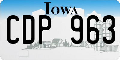 IA license plate CDP963
