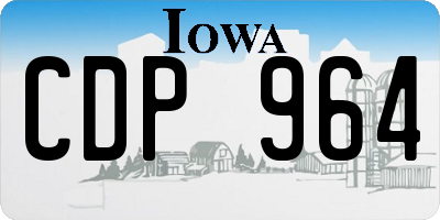 IA license plate CDP964