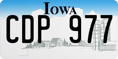 IA license plate CDP977