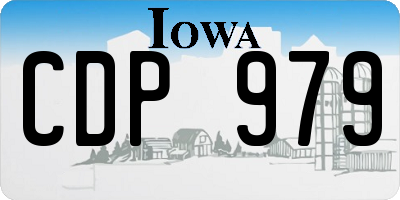 IA license plate CDP979