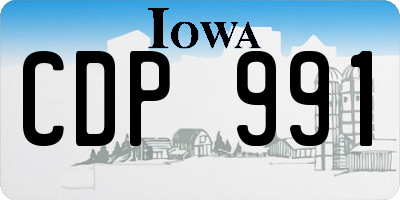 IA license plate CDP991