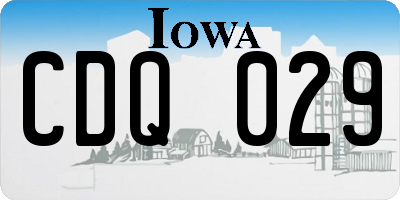 IA license plate CDQ029