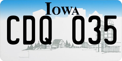 IA license plate CDQ035