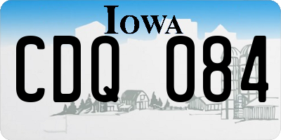 IA license plate CDQ084