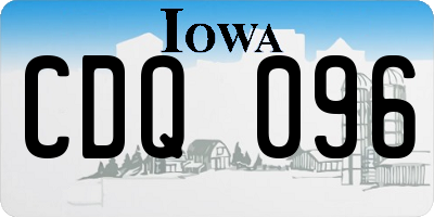 IA license plate CDQ096