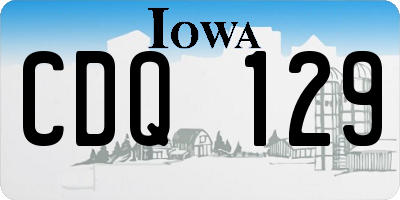IA license plate CDQ129