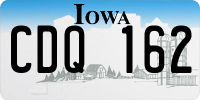 IA license plate CDQ162