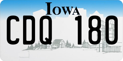 IA license plate CDQ180