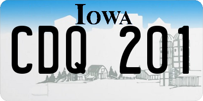 IA license plate CDQ201