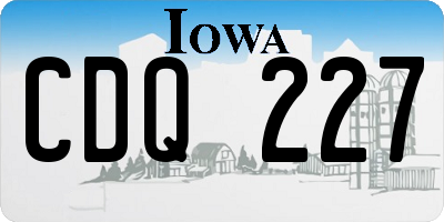 IA license plate CDQ227