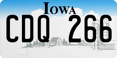 IA license plate CDQ266