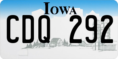 IA license plate CDQ292