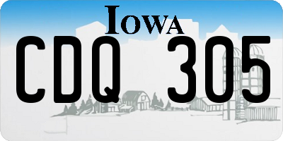 IA license plate CDQ305