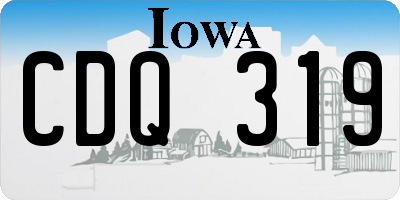 IA license plate CDQ319