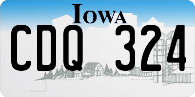 IA license plate CDQ324