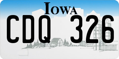 IA license plate CDQ326