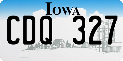 IA license plate CDQ327