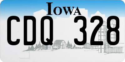IA license plate CDQ328