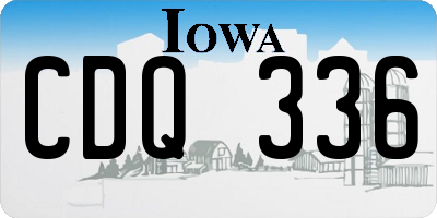 IA license plate CDQ336