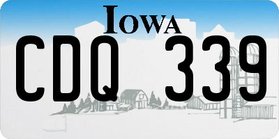 IA license plate CDQ339
