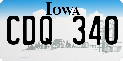 IA license plate CDQ340