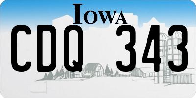 IA license plate CDQ343