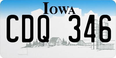 IA license plate CDQ346