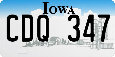 IA license plate CDQ347