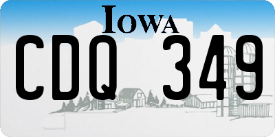 IA license plate CDQ349