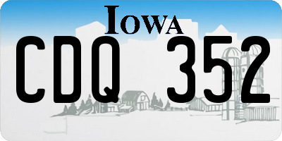 IA license plate CDQ352